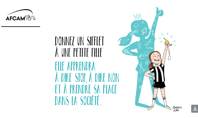 Donnez un sifflet à une petite fille